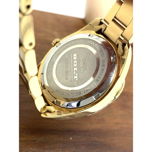 Invicta Women's Watch Bolt 31996 Quartz Mother of Pearl Gold Steel 35mm Case - Picture 7 of 14